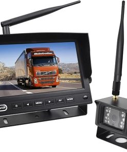 Dash Camera-BORKA-BORKA Wireless Backup Camera with DVR，AHD1080P- Wireless Rear View Camera and 7″ LCD Wireless Reversing Monitor for Trucks