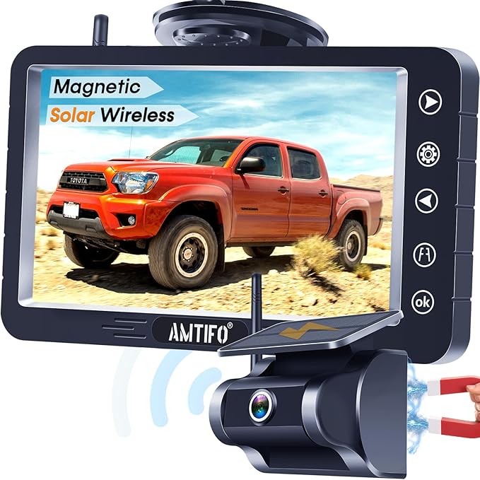 Dash Camera-AMTIFO-Magnetic Solar Wireless Backup Camera – Voice-Controlled- No-Drill Installation 3 Dash Camera-AMTIFO-Magnetic Solar Wireless Backup Camera - Voice-Controlled- No-Drill Installation - Image 3