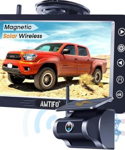 Dash Camera-AMTIFO-Magnetic Solar Wireless Backup Camera – Voice-Controlled- No-Drill Installation