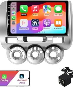Dash Camera-AUMUME-2+32G Android 12 Double Din Car Stereo for Honda Fit 2004 2005 2006 2007 with 9 Inch Touchscreen Radio Built-in Wireless Carplay/Android Auto/GPS/Bluetooth/FM/AUX/Steering Wheel Controls/Backup Camera Dash Camera-AUMUME-2+32G Android 12 Double Din Car Stereo for Honda Fit 2004 2005 2006 2007 with 9 Inch Touchscreen Radio Built-in Wireless Carplay/Android Auto/GPS/Bluetooth/FM/AUX/Steering Wheel Controls/Backup Camera