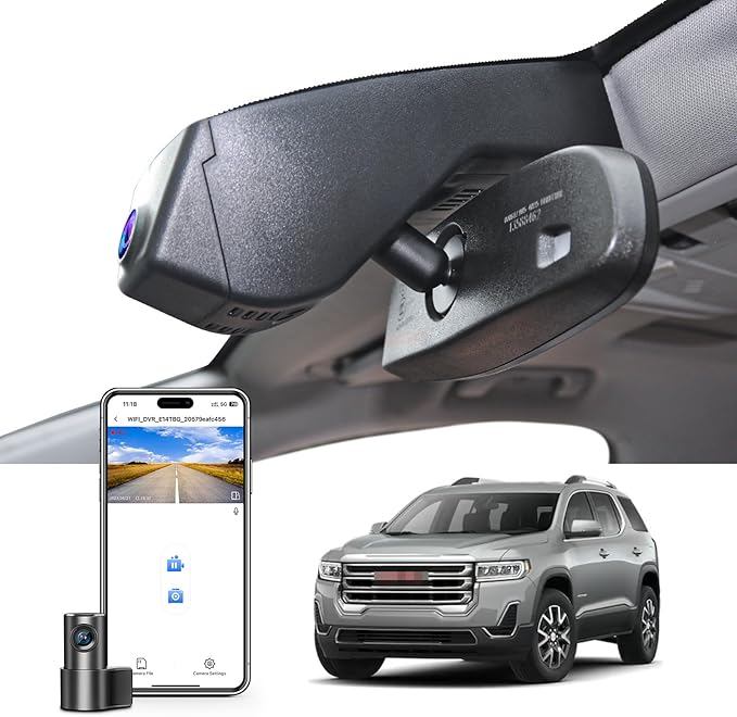 Dash Camera-mangoal-Front 4K & Rear 1080p Dash Cam for GMC Acadia 2017-2023 (Model A)- Model A & Model B Have Same Models Years but Vehicle Sensor Cover are Different 3 Dash Camera-mangoal-Front 4K & Rear 1080p Dash Cam for GMC Acadia 2017-2023 (Model A)- Model A & Model B Have Same Models Years but Vehicle Sensor Cover are Different - Image 3