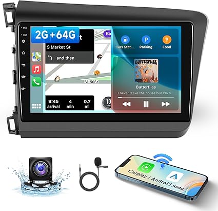Dash Camera-podofo-Android Car Stereo for Honda Civic 2012 2013 2014 2015 Support Wireless Carplay with 9” Touchscreen 2+64G HiFi Autoradio Android Auto WiFi GPS Navigation FM/RDS Radio Backup Camera Mic Subwoofer Dash Camera-podofo-Android Car Stereo for Honda Civic 2012 2013 2014 2015 Support Wireless Carplay with 9” Touchscreen 2+64G HiFi Autoradio Android Auto WiFi GPS Navigation FM/RDS Radio Backup Camera Mic Subwoofer