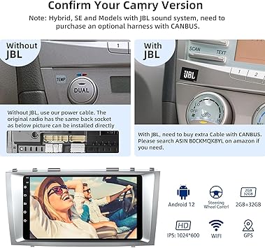 Dash Camera-Inexaccessories-4GB+32GB Android 13 Car Stereo for Toyọta Caṃry 2006-2011- 9 inch IPS HD Touch Screen Caṃry Radio Head Unit with Wireless CarPlay 3 Dash Camera-Inexaccessories-4GB+32GB Android 13 Car Stereo for Toyọta Caṃry 2006-2011- 9 inch IPS HD Touch Screen Caṃry Radio Head Unit with Wireless CarPlay - Image 3
