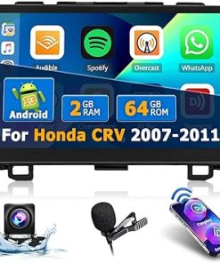 Dash Camera-Hikity-[2+64G] Hikity Android 13 Car Stereo for Honda CRV 2007 2008 2009 2010 2011 Wireless Apple Carplay Android Auto- Hikity 9 Inch Touch Screen Radio Bluetooth Backup Camera WiFi SWC GPS Navigaion HiFi