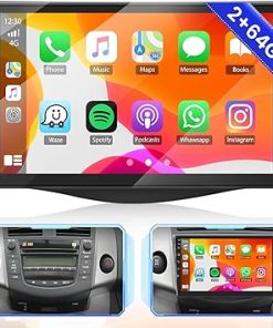 Dash Camera-Hikity-Hikity 2+64GB for Toyota RAV4 2007-2011 Android 13 Car Stereo- 9 Inch Touchscreen Car Radio with Apple Carplay Android Auto HiFi GPS Bluetooth Backup Camera Audio/Video Output