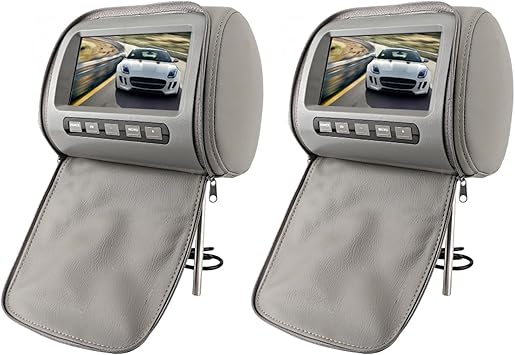 Dash Camera-Acouto-2pcs 7 inch HD Car Headrest LCD Video Player with Zipper Closure Cover Remote Control MP5 Display Gray 2 Dash Camera-Acouto-2pcs 7 inch HD Car Headrest LCD Video Player with Zipper Closure Cover Remote Control MP5 Display Gray - Image 2