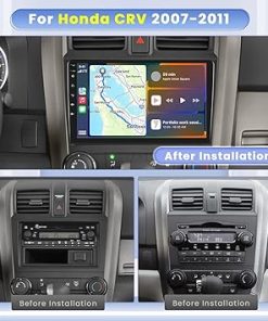 Dash Camera-Hikity-for Honda CRV 2007-2011 Android 13 Car Stereo Wireless Carplay- 8 Core 4+64GB 9 Inch IPS Touchscreen Android Auto Car Radio GPS Navigation WiFi Bluetooth Mirror Link 2