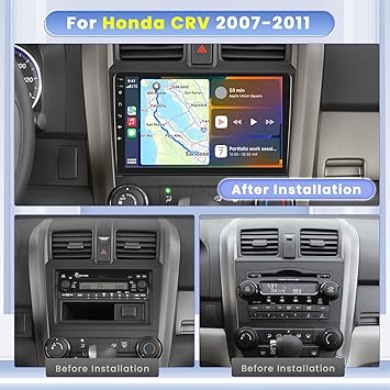 Dash Camera-Hikity-for Honda CRV 2007-2011 Android 13 Car Stereo Wireless Carplay- 8 Core 4+64GB 9 Inch IPS Touchscreen Android Auto Car Radio GPS Navigation WiFi Bluetooth Mirror Link 2 Dash Camera-Hikity-for Honda CRV 2007-2011 Android 13 Car Stereo Wireless Carplay- 8 Core 4+64GB 9 Inch IPS Touchscreen Android Auto Car Radio GPS Navigation WiFi Bluetooth Mirror Link - Image 2