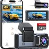 Dash Camera-navycrest-Navycrest 4K+2.5K WiFi Dash Cam Front and Rear- Built-in 5G WiFi