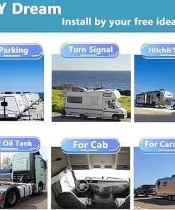 Dash Camera-RVeligacy-Sensor 10.36-Inch 6 Split Touchable 128GB Large Audio Screen 1080P Backup Camera Monitor & Built-in DVR Video for RV Truck Trailer Rear Side Front Reversing View Wired System Waterproof DCM106 2