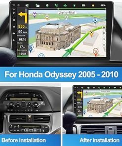 Dash Camera-CAMECHO-Camecho Android 13 Car Stereo for Honda Odyssey 2005-2010 Radio with Wireless Carplay Android Auto- 10.1″ Touchscreen Car Radio with Bluetooth GPS 2