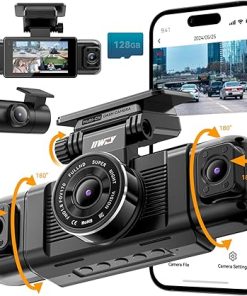 Dash Camera-IIWEY-IIWEY N5 4 Channel Dash Cam 360° View- 1080P Front and Rear Inside