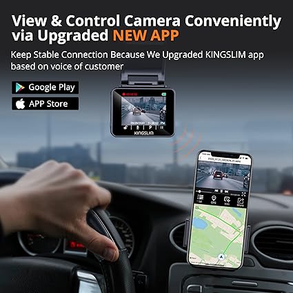 Dash Camera-Kingslim-Kingslim D5 4K Dash Cam with Built-in WiFi GPS- UHD 2160P Dash Camera for Cars with 170° FOV Sony Night Vision Motion Detection Dashboard Recorder 3 Dash Camera-Kingslim-Kingslim D5 4K Dash Cam with Built-in WiFi GPS- UHD 2160P Dash Camera for Cars with 170° FOV Sony Night Vision Motion Detection Dashboard Recorder - Image 3