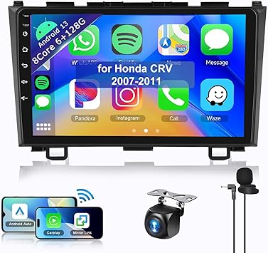 Dash Camera-METEESER-8Core 6+128G Car Stereo for Honda CRV 2007-2011 Wireless Carplay Android Auto-9 inch 1280 * 720P IPS Touch Screen Radio Dash Camera-METEESER-8Core 6+128G Car Stereo for Honda CRV 2007-2011 Wireless Carplay Android Auto-9 inch 1280 * 720P IPS Touch Screen Radio