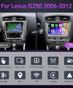 Dash Camera-podofo-9 inch Android Car Radio for Lexus IS250 IS300 IS350 2006-2012 with Wireless CarPlay Android Auto Canbus-Podofo HD IPS Touchscreen Bluetooth Stereo with GPS WiFi HiFi/16 EQ AHD Backup Camera 2