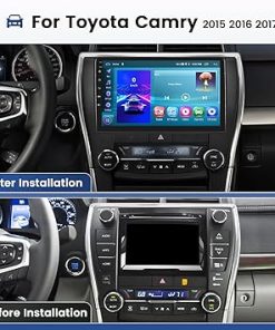 Dash Camera-Hikity-Car Stereo for Toyota Camry 2015 2016 2017 with Wireless Apple Carplay Android Auto- 2+64G Android 13 10.1 inch Touch Screen Radio with GPS WiFi BT SWC FM RDS Radio EQ Mirror Link+AHD Backup Camera 2