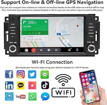 Dash Camera-UnifiAoto-4G+64G Android 13 Car Stereo for Jeep Wrangler JK Radio Dodge Ram 1500 with Wireless CarPlay&Android Auto- 7 Inch Touch Screen for Jeep JK Stereo with WiFi GPS Navigation FM Radio+AHD Backup Camera 3 Dash Camera-UnifiAoto-4G+64G Android 13 Car Stereo for Jeep Wrangler JK Radio Dodge Ram 1500 with Wireless CarPlay&Android Auto- 7 Inch Touch Screen for Jeep JK Stereo with WiFi GPS Navigation FM Radio+AHD Backup Camera - Image 3