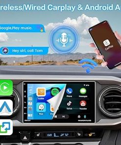Dash Camera-Inefala-2+64GB Android 13 Single Din Car Stereo with Carplay Android Auto 9″ Touchscreen Car Radio with FM/RDS Radio GPS Bluetooth WiFi RCA SWC USB AHD Backup Camera 2