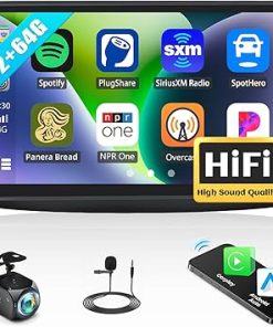 Dash Camera-AMprime-[2+64G] AMprime Android 13 Car Stereo for Chevy Chevrolet Aveo 2006-2012 with Wireless Carplay&Android Auto-9 Inch Touch Screen Car Radio with Bluetooth FM/RDS HiFi WiFi GPS Dual USB+Backup Camera