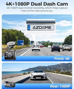 Dash Camera-AZDOME-AZDOME 4K Dash Cam Front and Rear- STARVIS Night Vision 2