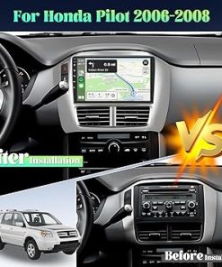 Dash Camera-Roinvou-Roinvou 2+32G Android Car Stereo for Honda Pilot 2006-2008- 9″ Touchscreen in-Dash GPS Navigation with Wireless CarPlay Android Auto Mirror Link WiFi Bluetooth FM RDS Radio Backup Camera 2