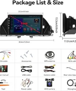 Dash Camera-SIXTOP-SIXTOP [2+64G] Android Car Stereo for Honda Odyssey 2010-2017 Upgrade Replacement Radio Carplay Android Auto Mirror Link 30 Themes 9 inch Touchscreen Head Unit FM GPS Bluetooth+Backup Camera&MIC 2