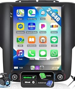 Dash Camera-GOHHDL-2+64G Android 13 Car Stereo for Dodge RAM 1500 2500 3500 2013-2018(Auto AC) with Wireless Carplay Android Auto- 9.7 ’’ Touchscreen in Dash GPS Radio with GPS WiFi Bluetooth FM RDS EQ SWC Backup Camera