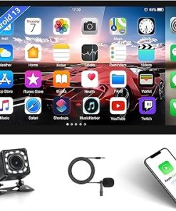 Dash Camera-AMprime-AMprime Android Double Din Car Stereo with Apple Carplay 10.1” Touchscreen Car Radio Support Bluetooth- WiFi