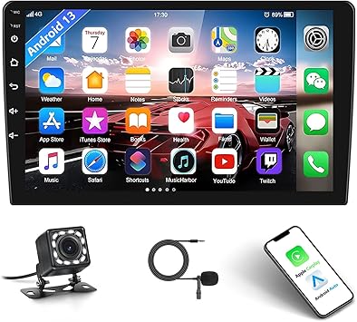 Dash Camera-AMprime-AMprime Android Double Din Car Stereo with Apple Carplay 10.1” Touchscreen Car Radio Support Bluetooth- WiFi Dash Camera-AMprime-AMprime Android Double Din Car Stereo with Apple Carplay 10.1'' Touchscreen Car Radio Support Bluetooth- WiFi