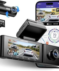 Dash Camera-AZDOME-AZDOME 3 Channel WiFi 6 Dash Camera for Cars- 2.5K+1080P+1080P Dash Cam Front and Rear Inside