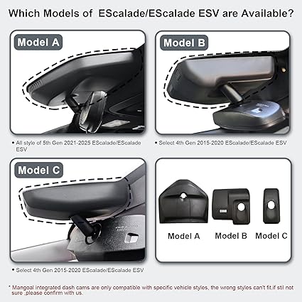 Dash Camera-mangoal-Front 4K & Rear 1080P Dash Cam fit for Cadillac Gen5 Escalade/Escalade ESV 2021 2022 2023 2024 2025(Model A)- Sport Premium Luxury Platinum V-Series 2 Dash Camera-mangoal-Front 4K & Rear 1080P Dash Cam fit for Cadillac Gen5 Escalade/Escalade ESV 2021 2022 2023 2024 2025(Model A)- Sport Premium Luxury Platinum V-Series - Image 2