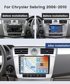 Dash Camera-Hikity-Hikity Android Car Stereo for Chrysler Sebring 2006 2007 2008 2009 2010 Radio 2+64GB 9 Inch Touchscreen Car Radio Carplay Android Auto Support GPS Navigation WiFi Bluetooth FM EQ Backup Camera 2