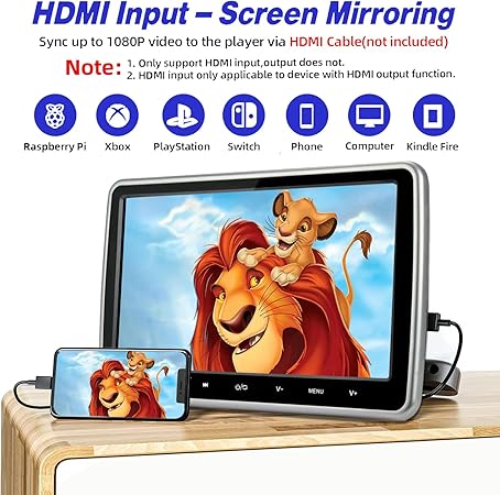 Dash Camera-Vk-10.1 Inch HD Digital Multimedia Monitor Super-thin Car Headrest Dvd Player With Ir headphone and HDMI Port and Remote Control USB And SD 3 Dash Camera-Vk-10.1 Inch HD Digital Multimedia Monitor Super-thin Car Headrest Dvd Player With Ir headphone and HDMI Port and Remote Control USB And SD - Image 3