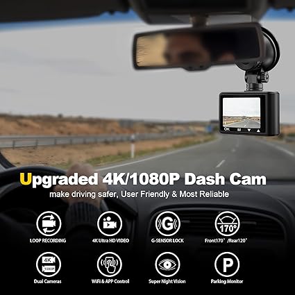 Dash Camera-witisco-Dash Camera- 4K/1080p Dash Camera Front and Rear 2 Dash Camera-witisco-Dash Camera- 4K/1080p Dash Camera Front and Rear - Image 2
