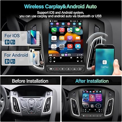 Dash Camera-podofo-Android 13 Car Stereo Radio for Ford Focus 2012-2018 with Wireless CarPlay/Android Auto- 9.7 inch Touch Screen Head Unit 2 Dash Camera-podofo-Android 13 Car Stereo Radio for Ford Focus 2012-2018 with Wireless CarPlay/Android Auto- 9.7 inch Touch Screen Head Unit - Image 2