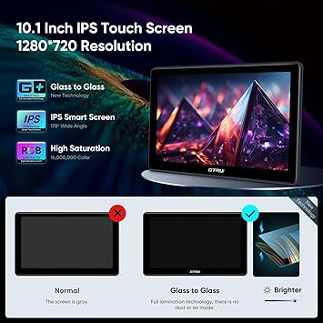 Dash Camera-GTRUI-10.1 inch 4K Android 13 Portable Car TV Headrest Monitor Tablet for Back Seat with WiFi and Bluetooth- IPS Touch Screen Video Player 3 Dash Camera-GTRUI-10.1 inch 4K Android 13 Portable Car TV Headrest Monitor Tablet for Back Seat with WiFi and Bluetooth- IPS Touch Screen Video Player - Image 3