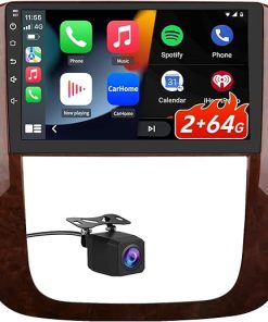Dash Camera-litillbuly-Android 13 [2GB+64GB] Car Radio Compatible for GMC Yukon Chevrolet Tahoe/Suburban 2007-2013- 9 Inch Wireless CarPlay Android Auto with GPS/SWC/Reverse Camera
