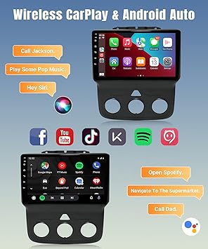 Dash Camera-Naifay-Naifay Android Car Stereo for Dodge RAM 1500 2500 3500 2013 2014 2015 2016 2017 2018 with Wireless Carplay Android Auto- 2+32G 9inch Touch Screen Car Radio Bluetooth with GPS/WiFi/SWC(for Manual A/C) 3 Dash Camera-Naifay-Naifay Android Car Stereo for Dodge RAM 1500 2500 3500 2013 2014 2015 2016 2017 2018 with Wireless Carplay Android Auto- 2+32G 9inch Touch Screen Car Radio Bluetooth with GPS/WiFi/SWC(for Manual A/C) - Image 3