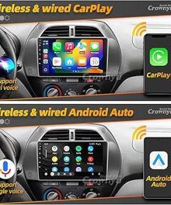 Dash Camera-crownyu-for Toyota RAV4 Radio Compatible with Wirelessly Carplay Android Auto Upgrade Android Car Stereo Bluetooth Navigation Touchscreen GPS FM Multimedia Player Backup Camera Head Unit (2001-2003) 2