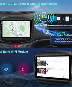 Dash Camera-XTRONS-XTRONS Android 13 Car Stereo Radio Player 9 Inch IPS Touch Screen GPS Navigation for Car Bluetooth Head Unit Built-in DSP Car Play Android Auto Supports Backup Camera OBD2 DVR for Jeep Renegade 2