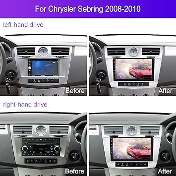 Dash Camera-METEESER-2+64G- for Chrysler Sebring 2006-2010 Touring Convertible Car Radio with Wireless Carplay/Android Auto-Android 13 Car Stereo 9″ Touch Screen GPS WiFi Bluetooth FM Mirror Link +Backup Camera SWC 2 Dash Camera-METEESER-2+64G- for Chrysler Sebring 2006-2010 Touring Convertible Car Radio with Wireless Carplay/Android Auto-Android 13 Car Stereo 9" Touch Screen GPS WiFi Bluetooth FM Mirror Link +Backup Camera SWC - Image 2