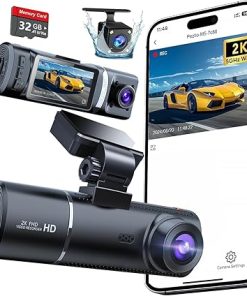 Dash Camera-GILIKVHOM-3 Channel 5GHz WiFi FHD Dash Cam- 2K+1080P+1080P Dash Cam Front and Rear/Inside for Cars with Night Vision