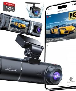 Dash Camera-GILIKVHOM-3 Channel 5GHz WiFi FHD Dash Cam- 2K+1080P+1080P Dash Cam Front and Rear/Inside for Cars with Night Vision
