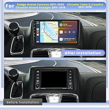 Dash Camera-Hikity-for Dodge Grand Caravan/Chrysler Grand Voyager/Chrysler Town & Country Radio- 8 Core 4+64G Android Car Stereo 9″ IPS Touchscreen Radio Carplay Android Auto GPS WiFi EQ DSP 2 Dash Camera-Hikity-for Dodge Grand Caravan/Chrysler Grand Voyager/Chrysler Town & Country Radio- 8 Core 4+64G Android Car Stereo 9" IPS Touchscreen Radio Carplay Android Auto GPS WiFi EQ DSP - Image 2
