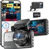 Dash Camera-GKU-GKU Dash Cam Front and Rear Camera-4K+1080P 4