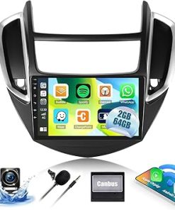 Dash Camera-CAMECHO-CAMECHO 2G 64G Car Stereo Radio for Chevrolet Chevy Trax 2014-2016 with CarPlay Android Auto 9″ Touch Screen Head Unit Android 13 Car Radio with GPS Navigation Bluetooth WiFi Mirror Link Backup Camera