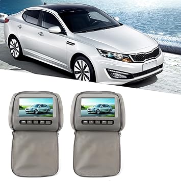 Dash Camera–2pcs 7in HD Car Headrest LCD Video Player DVD Monitor Display with Zipper Closure Cover Remote Control MP5 Display Gray 3 Dash Camera--2pcs 7in HD Car Headrest LCD Video Player DVD Monitor Display with Zipper Closure Cover Remote Control MP5 Display Gray - Image 3