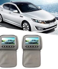 Dash Camera-Psytfei-Headrest Monitor 2pcs Car Headrest DVD Player 7in Car Headrest Video Players Portable Car Headrest LCD Video Player Car MP5 Player Universal Headrest Player 2
