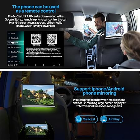 Dash Camera-Kaskawise-Kaskawise 13.3″ Android 11 Car Headrest Video Players with 2.4G/5G Dual Brand WiFi- Dual Rear Seat TV Monitors Can Sync Screens 3 Dash Camera-Kaskawise-Kaskawise 13.3" Android 11 Car Headrest Video Players with 2.4G/5G Dual Brand WiFi- Dual Rear Seat TV Monitors Can Sync Screens - Image 3