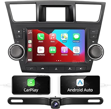 Dash Camera-SizxNanv-for Highlander Upgrade Android Radio Compatible with Carplay Android Auto-Car Stereo Touch Screen Bluetooth Navigation Media Player GPS WiFi FM/AM Rear Camera for Toyota Highlander 2008-2013 Dash Camera-SizxNanv-for Highlander Upgrade Android Radio Compatible with Carplay Android Auto-Car Stereo Touch Screen Bluetooth Navigation Media Player GPS WiFi FM/AM Rear Camera for Toyota Highlander 2008-2013